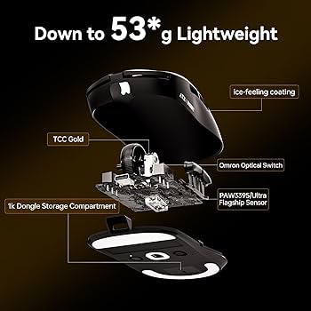 ATK Dragonfly A9 Pro Max Wireless Gaming Mouse, PAW3395 Ultra