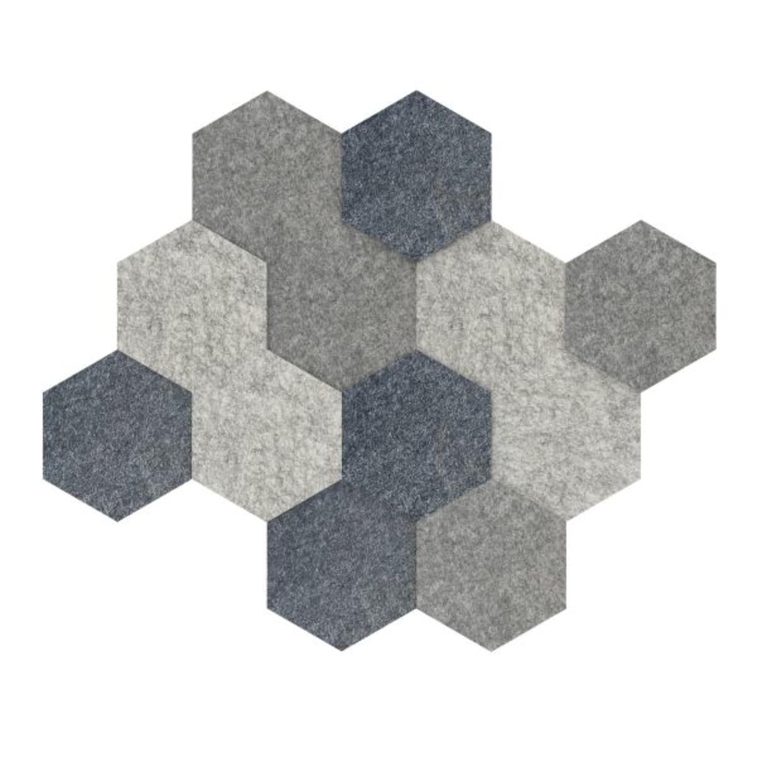 FSE 373-RCLMHEX001 Reclaim Stick-On Decorative Acoustic Panels - Ocean Foam Combo 12-Pack