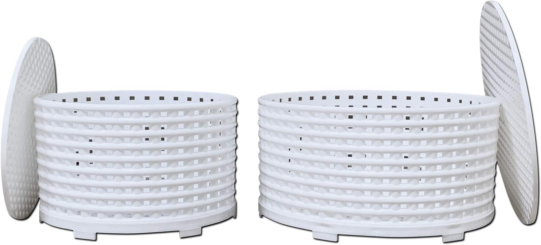 Cheese Molds With Followers for Making Soft and Semi-Hard Cheeses - Set of 2