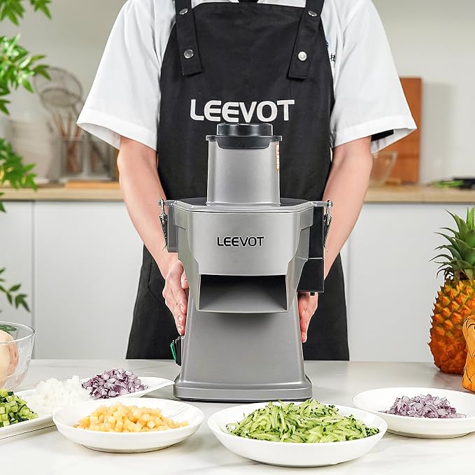 Picadora Eléctrica de Verduras Comercial LEEVOT 200W miniatura 2