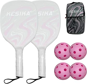 Sporting Equipment, Pickleball Racket Set of 2 Pickleball Paddle Racket and 4 Pickleball Racket with Ball Sports Accessories