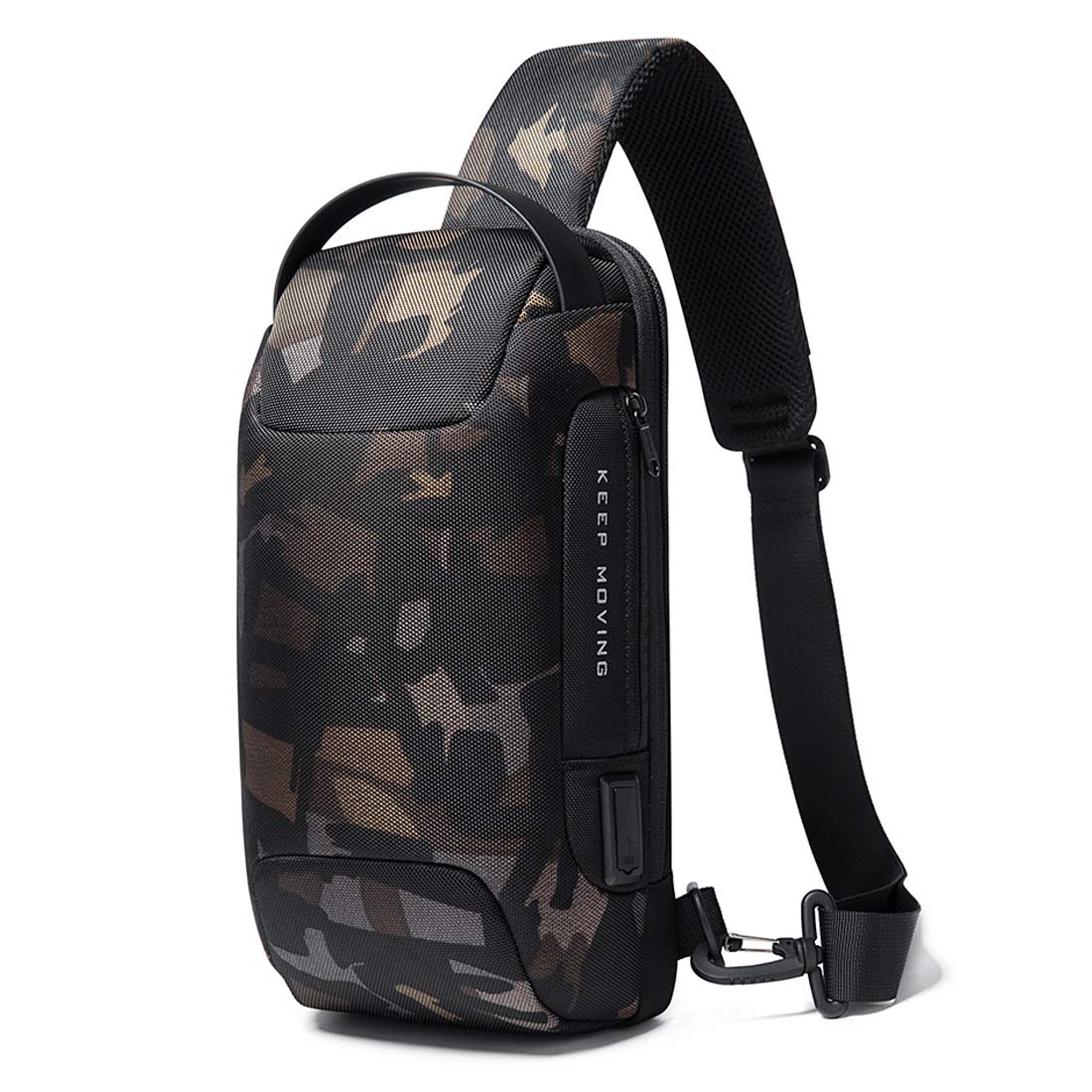 班歌＼ｂａｎｇｅ The Clownfish Men's And Women's Water&Scratch Resistant Anti Theft Standard Messenger/Sling/Chest/Crossbody/Hiking/Shoulder/Sling Bag With Usb Port Fits Up To 7.9 Inches Ipad (Camouflage), 6L-picture-23