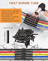 Vista 5 de NAOEVO Conector de 5 Pines Impermeable, Conectores de 5 Cables 16 AWG, Conectores Eléctricos Automotrices Macho y Hembra Vía con Tubo