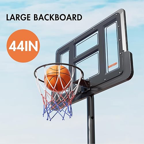 Miniatura 3 de Aro de baloncesto para deportes al aire libre, interior, portátil, de PVC, para jóvenes, jóvenes, adultos, ajustable, de 4.9 a 10 pies, para piscina