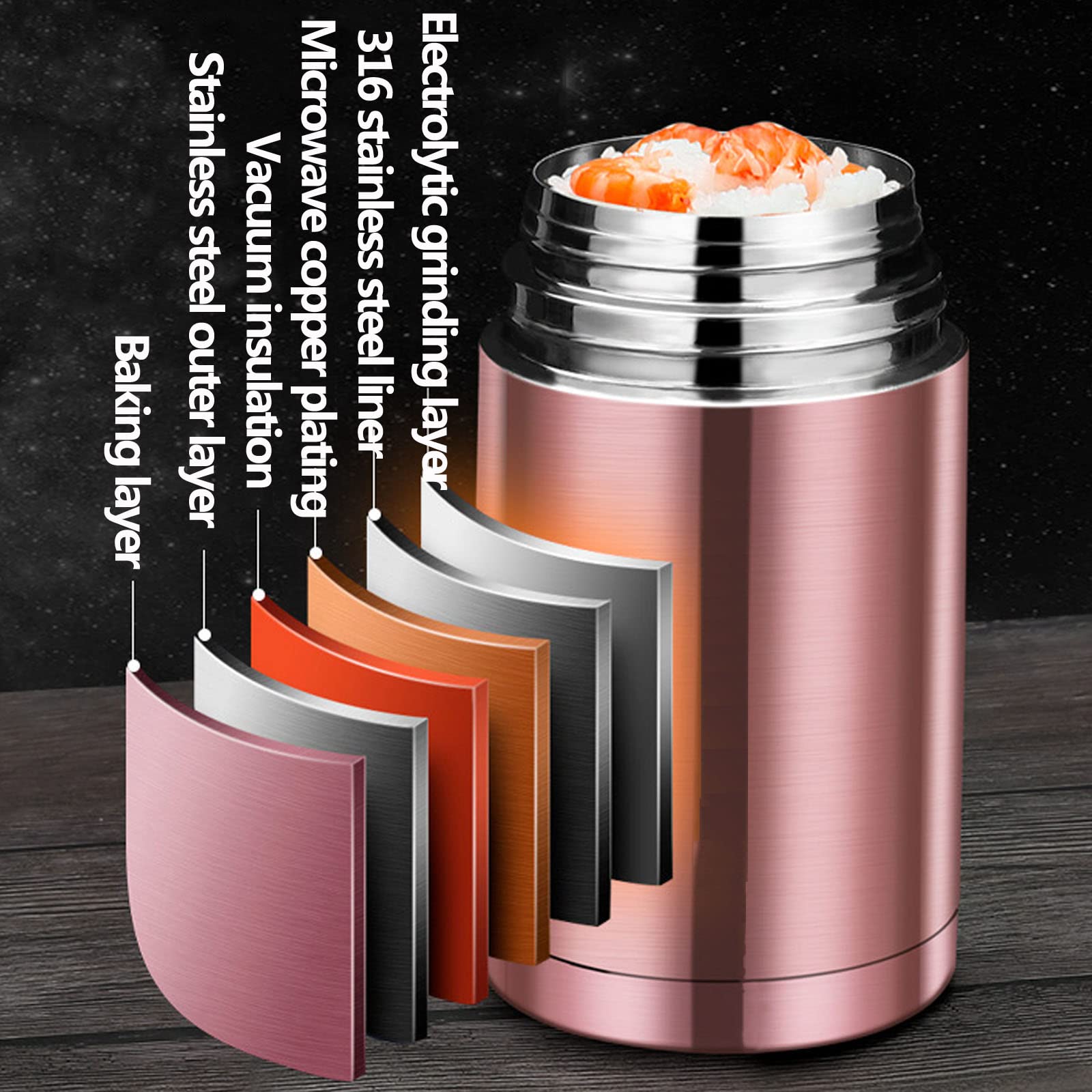 Bento Lunch, Snack Box, Lunch Box, Termosy próżniowe 1000 ml, Lunch Box na gorące jedzenie Premium ze stali nierdzewnej, termosy próżniowe, termosy termiczne, pojemniki z torbą, pędzel i łyżka dla dzi
