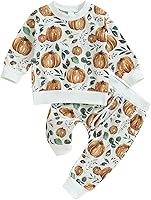 Vista 10 de TheFound Conjunto de 2 piezas de sudadera con cuello redondo y diseño de calabaza para Halloween, para Halloween y otoño e invierno