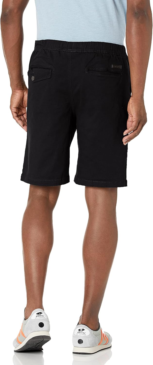 WT02 Mens Basic Casual Twill Jogger Shorts 9" Long, Spandex Fabric - Image 2