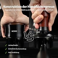 MICXNIC Kávétömörítő 54 mm Rugós Önszintező Espresso Tamper Sage Breville Barista Express Portafilterhez Dió Fekete 2