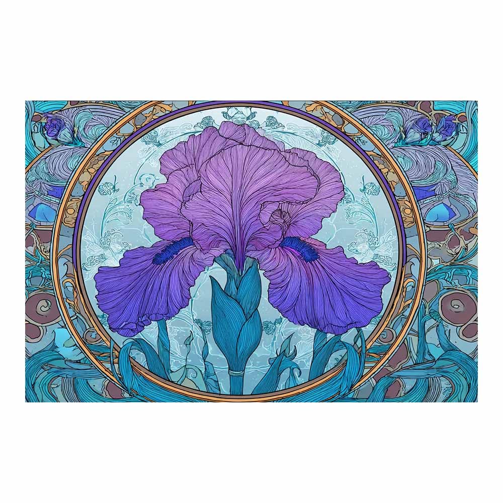 ZAMAEIU Landscape Wall Art irisses Modern Canvas Print On Artwork, Suitable for living room, bedroom, for Kids Room Decoretc.(Purple;)-30x50cm Unframed