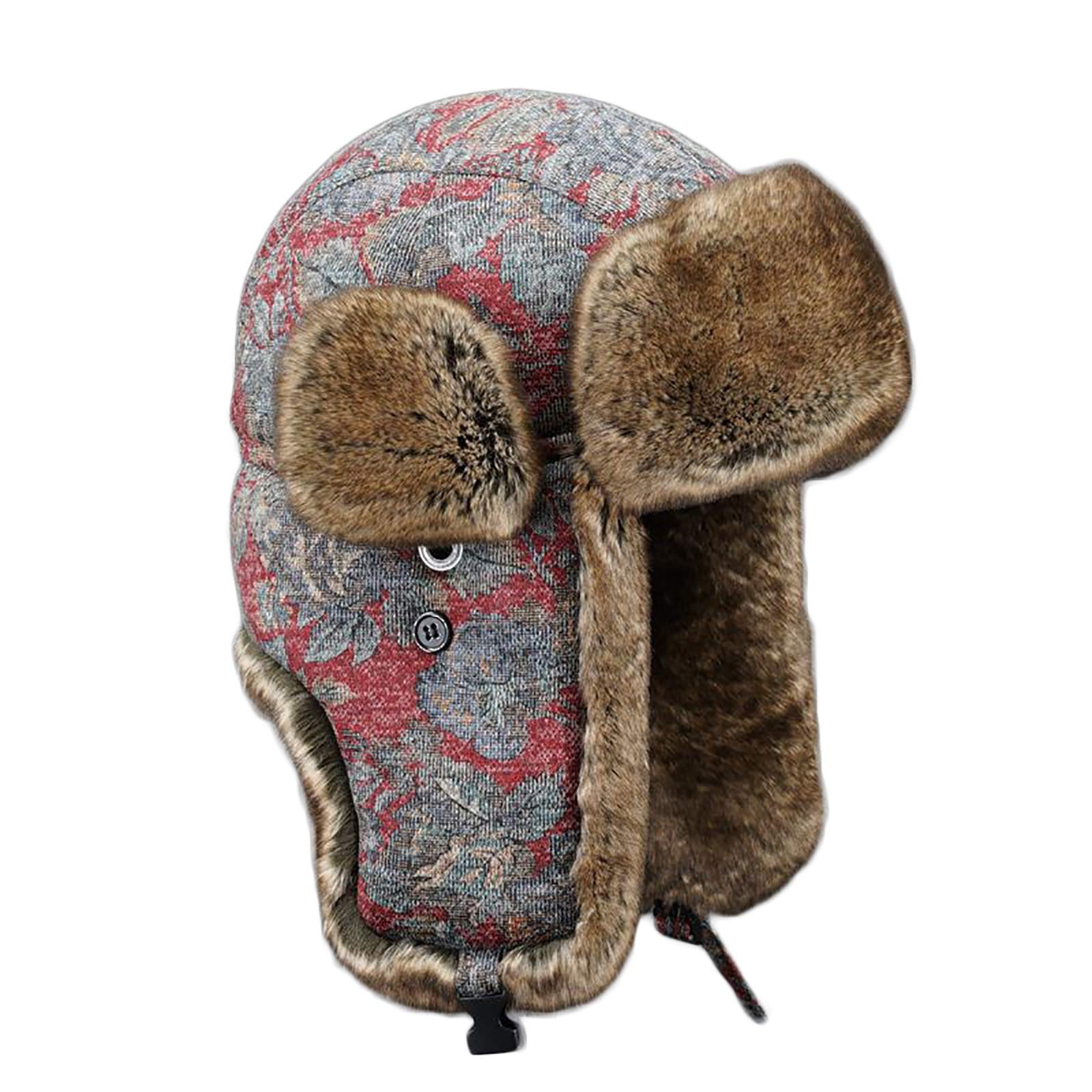 Chapeau de trappeur thermique avec rabat auriculaire anti-vent