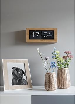 Karlsson Boxed Flip Clock (Bamboo)