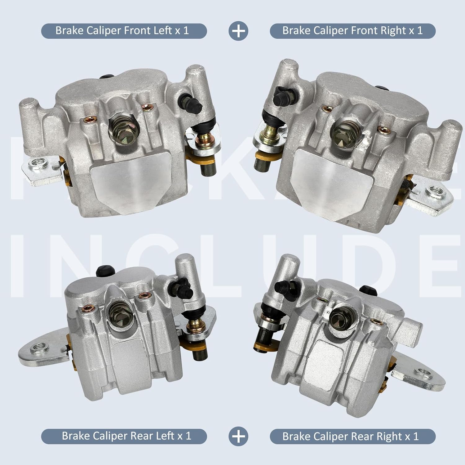 M MATI Front & Rear Brake Caliper for Yamaha Viking 700 Wolverine X2 X4 700 850 2014-2022 1XD-2580T-00-00 1XD-2580W-00-00