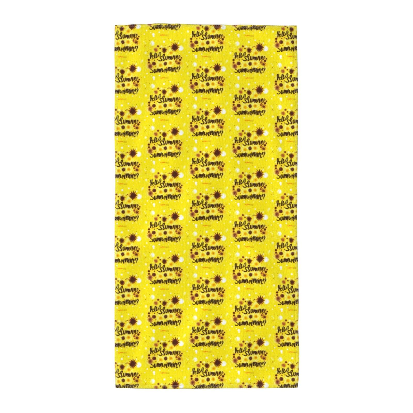 WYCZHY Goodlooking Hello Nice Sunshines Printed Quick Dry Beach Towel For Camping Travel Vacation