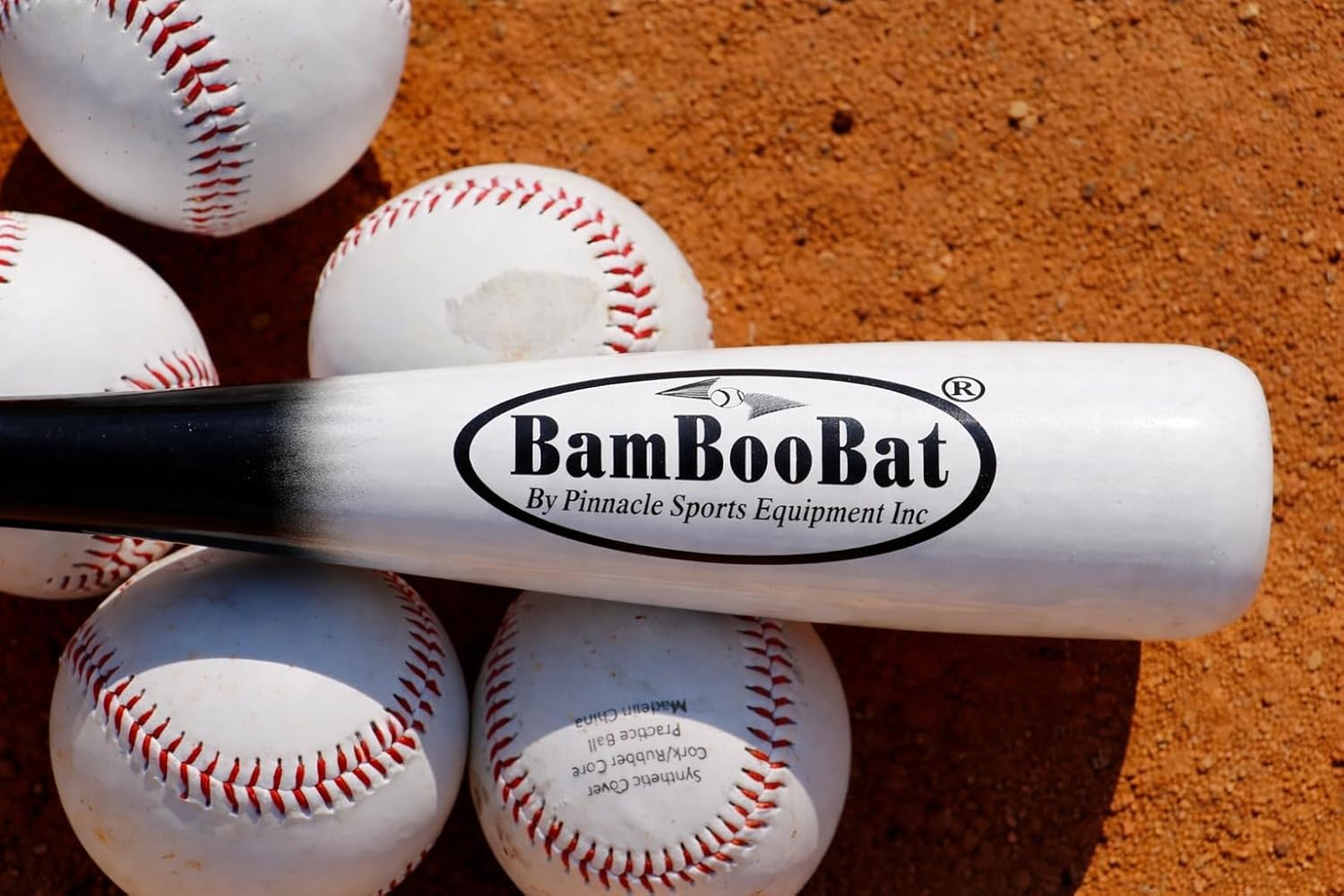 BamBooBat by PINNACLE SPORTS EQUIPMENT INC. Adult Baseball and Softball Wood One Hand Training Bat- 18 Inch or 21 Inch