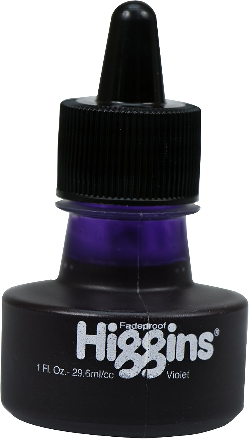 Higgins Dye-Based Drawing Ink, Violet, 1 Oz Bottle (44107)