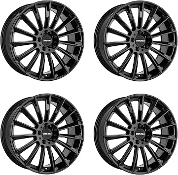 4x Carmani alloy rims 17 Fritz 8.5x20 ET35 5x112 black compatible with VW Arteon Beetle Golf Plus Golf V Golf V Variant/Jetta Golf VI