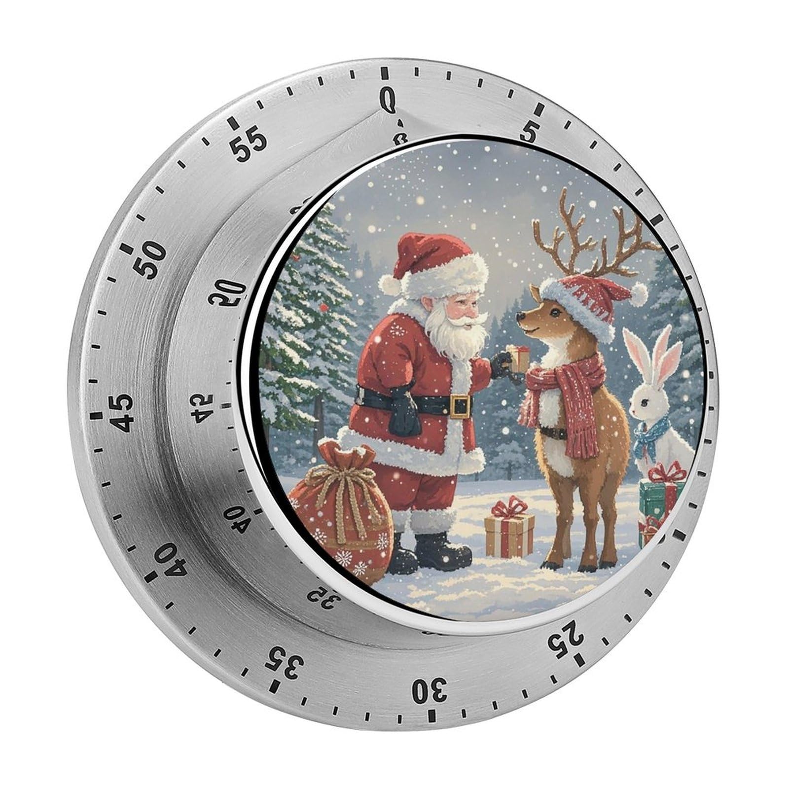 for Elk Printed Waterproof Christmas Timer with Loud Alarm Outdoor Timer for Cooking Exercise Baking