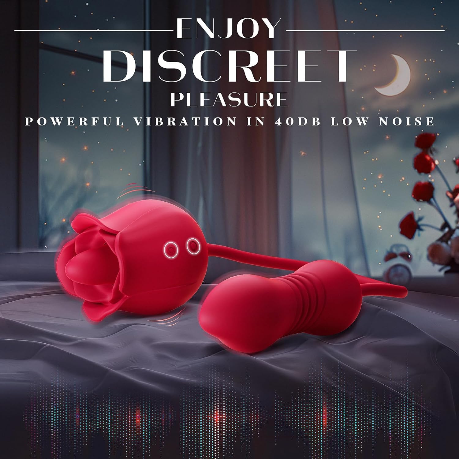 Sex Toys Rose Vibrator Dildo - MOOLIGIRL 4IN1 Adult Toys for Women with 9 Tongue Licking & Thrusting Dildos G Spot Vibrators, Anal Rose Sex Toy Nipple Clitoral Stimulator Licker for Female Couples