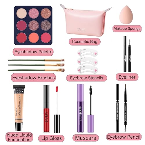 Miniatura 2 de Set de maquillaje para mujeres, kit completo de maquillaje para principiantes y profesionales, juego de maquillaje de viaje para adolescentes y