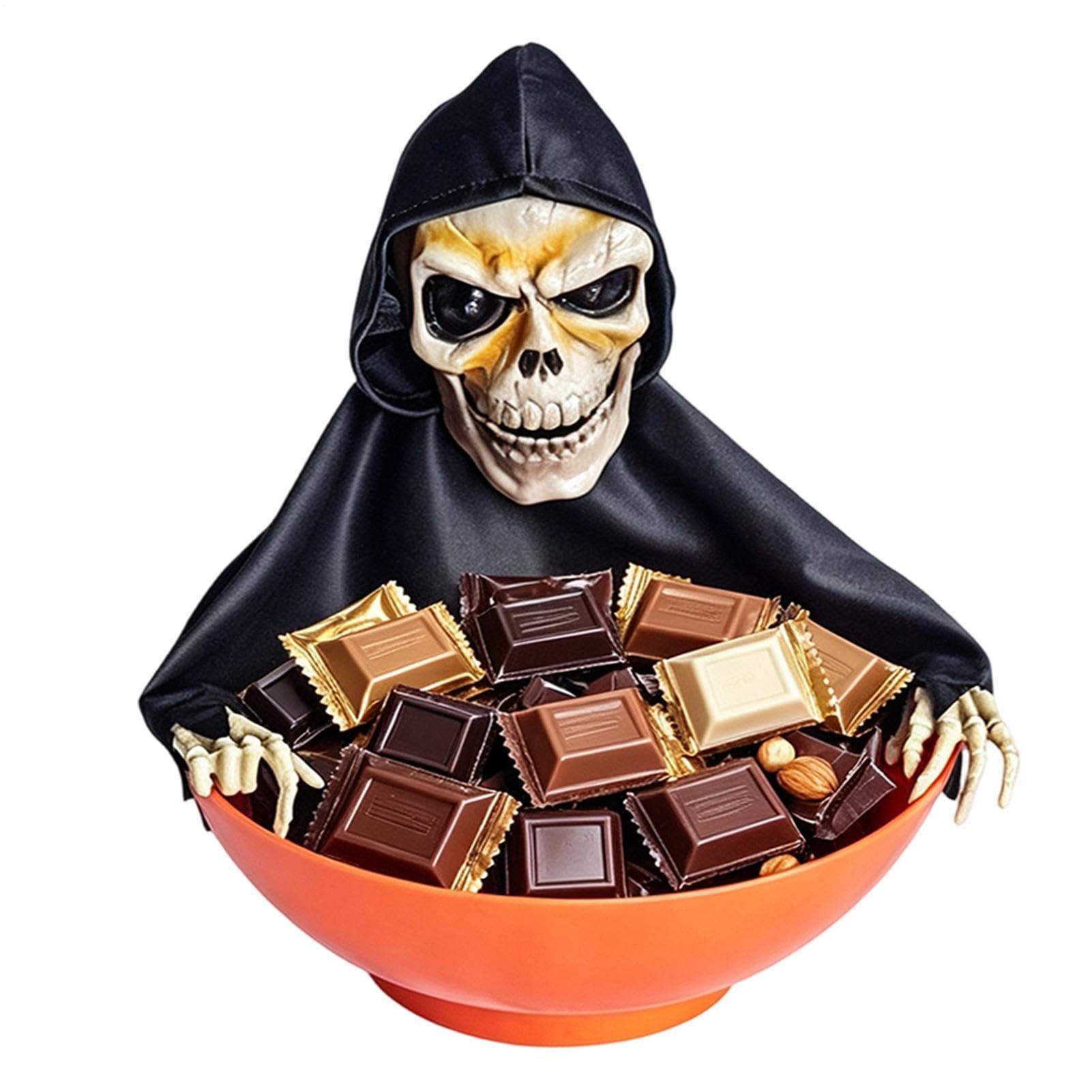 Pojemnik na Cukierki Halloween Krzyczący Szkielet Ozdoba Świąteczna | Krzyczący Pojemnik Na Słodycze Dla Domu, Mieszkania, Biura, Akademika, Salonu, Sypialni, Gabinetu, Na Półkę I