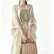 Song hanfu Large-size new Chinese-style Song-style trousers with open front and short sleeves
