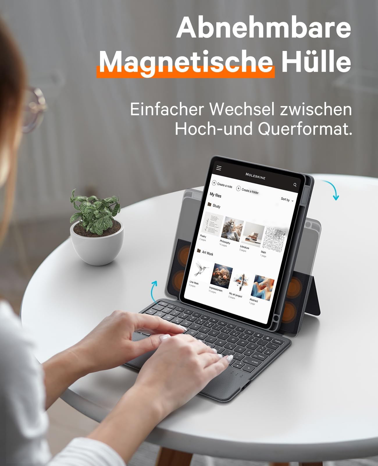 CHESONA Tastatur Hülle für iPad Air 11"(M4/M3/M2), Air 5/4, Pro 11(1-4 Gen)