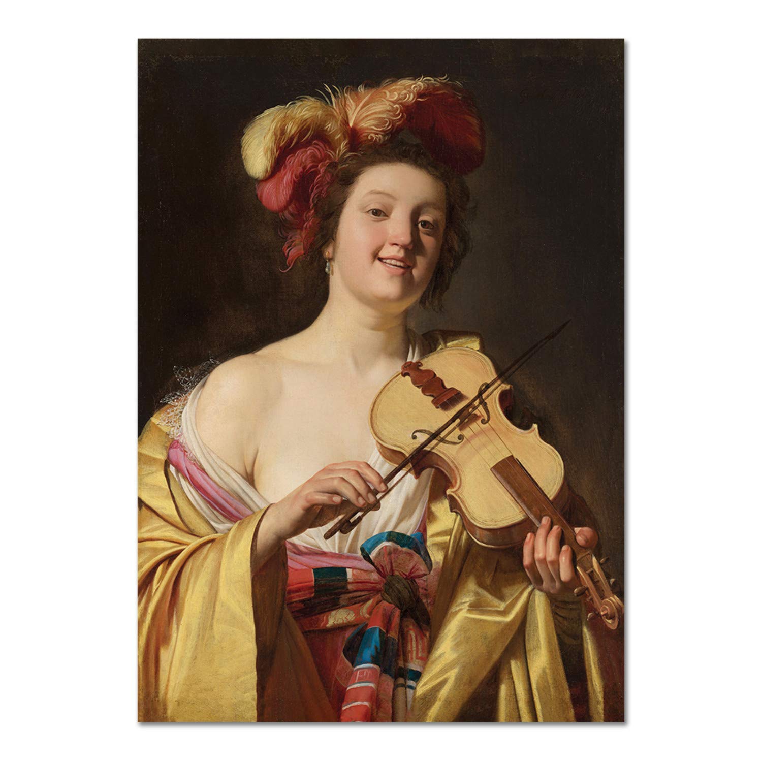 Giallobus - Pinturas - Jan Vermeer - Niña con Perla - Vidrio acrílico plexi - 70x100 - Listo para Colgar - Cuadros Modernos para el hogar