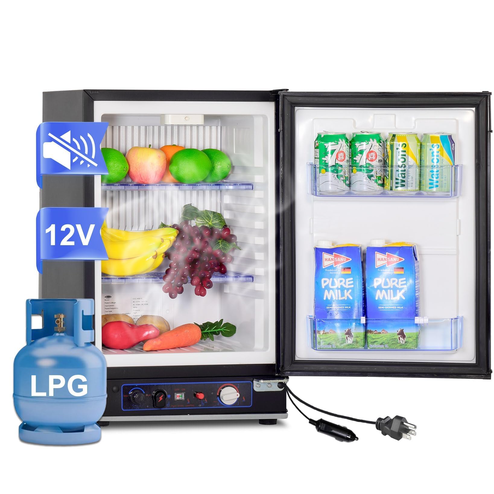 Propane Refrigerator Rv Refrigerator 3 Way Lpg 110v 12v 12 | Desertcart ...