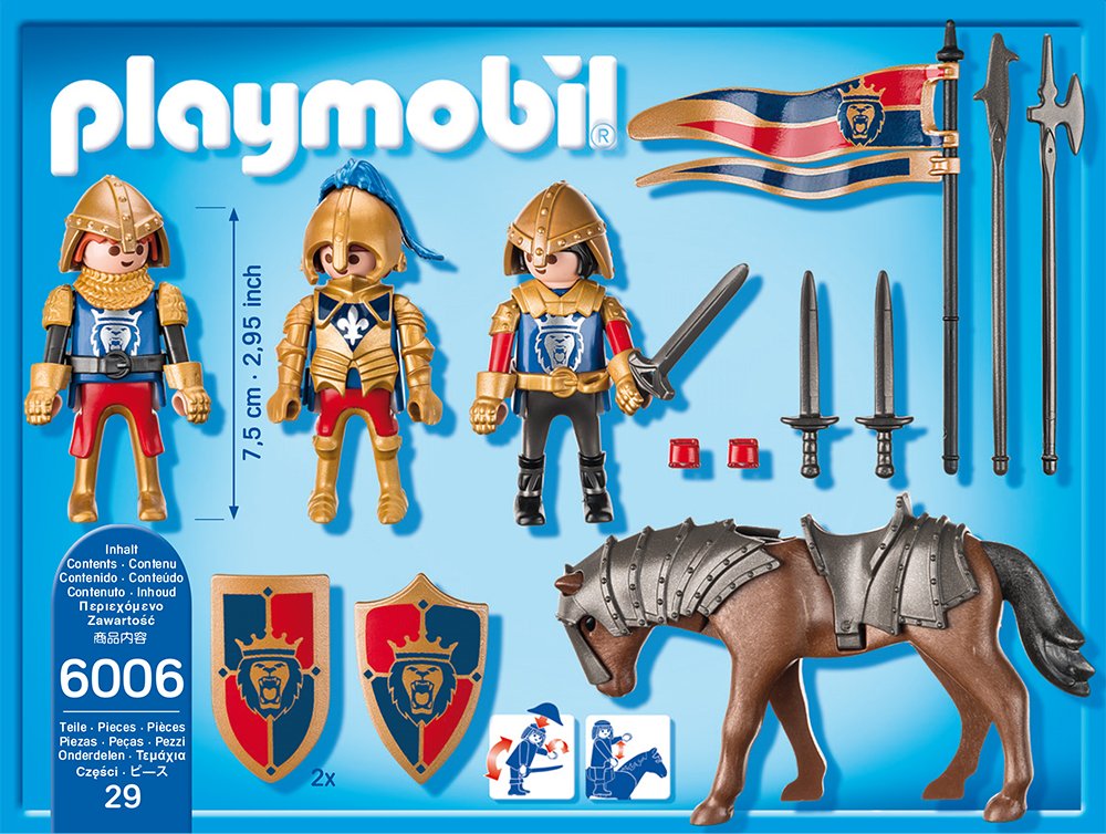 PLAYMOBIL Knights 6006 Spähtrupp der Löwenritter, Ab 4 Jahren