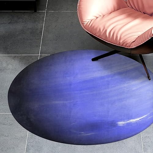 Miniatura 5 de Neptune - Alfombra redonda de planeta azul, alfombra circular grande, antideslizante, para cocina, sala de estar, dormitorio, decoración de 23.6 x