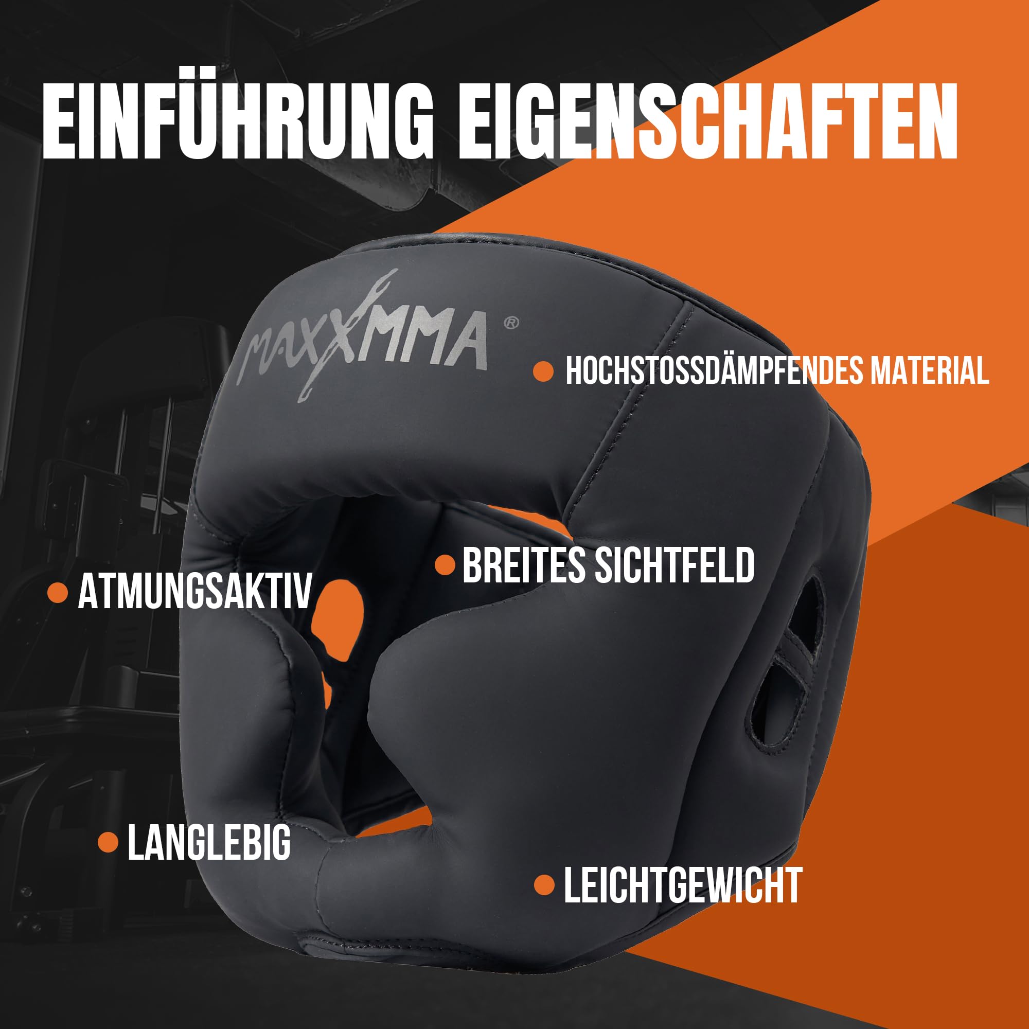 MaxxMMA Full Coverage Kopfbedeckung Boxen MMA Training Kickboxen Sparring Karate Taekwondo