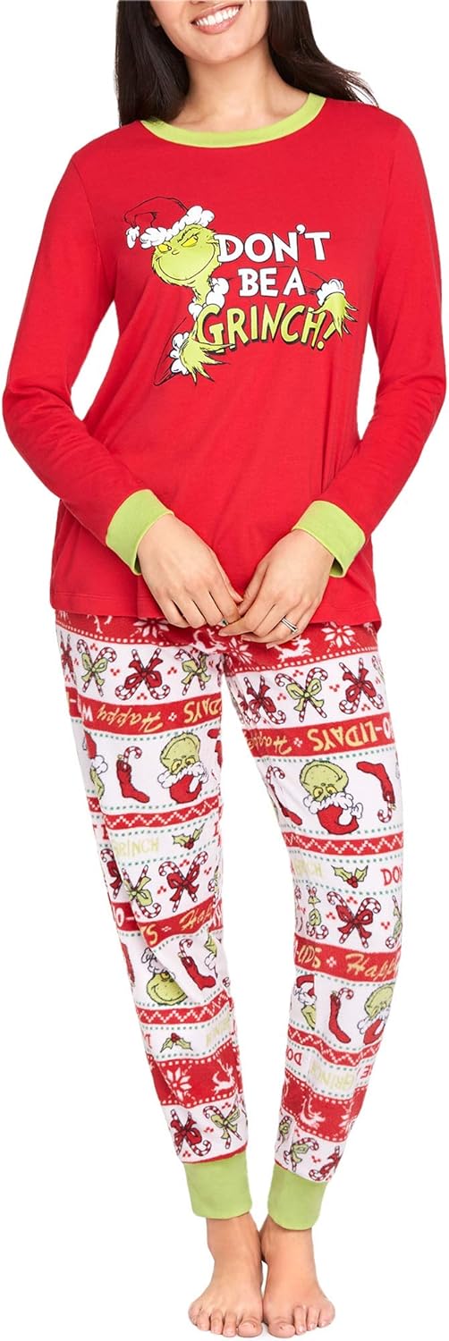 Women's grinch pajama set Clearance