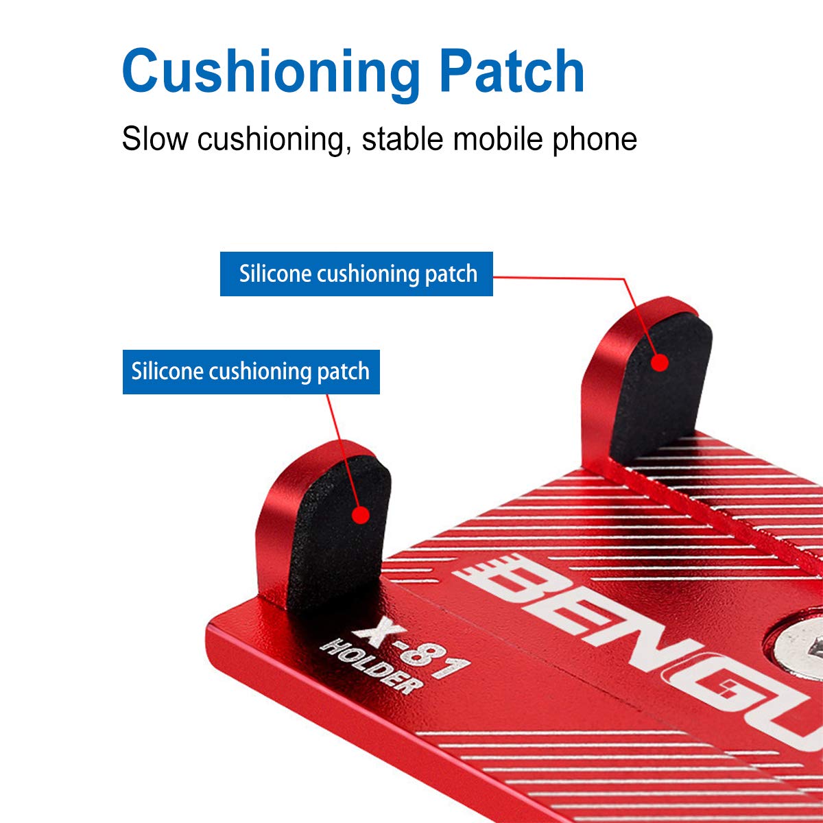 Support Téléphone Vélo Avec Emplacement Power Bank – Universel, Silicone Noir, Stable