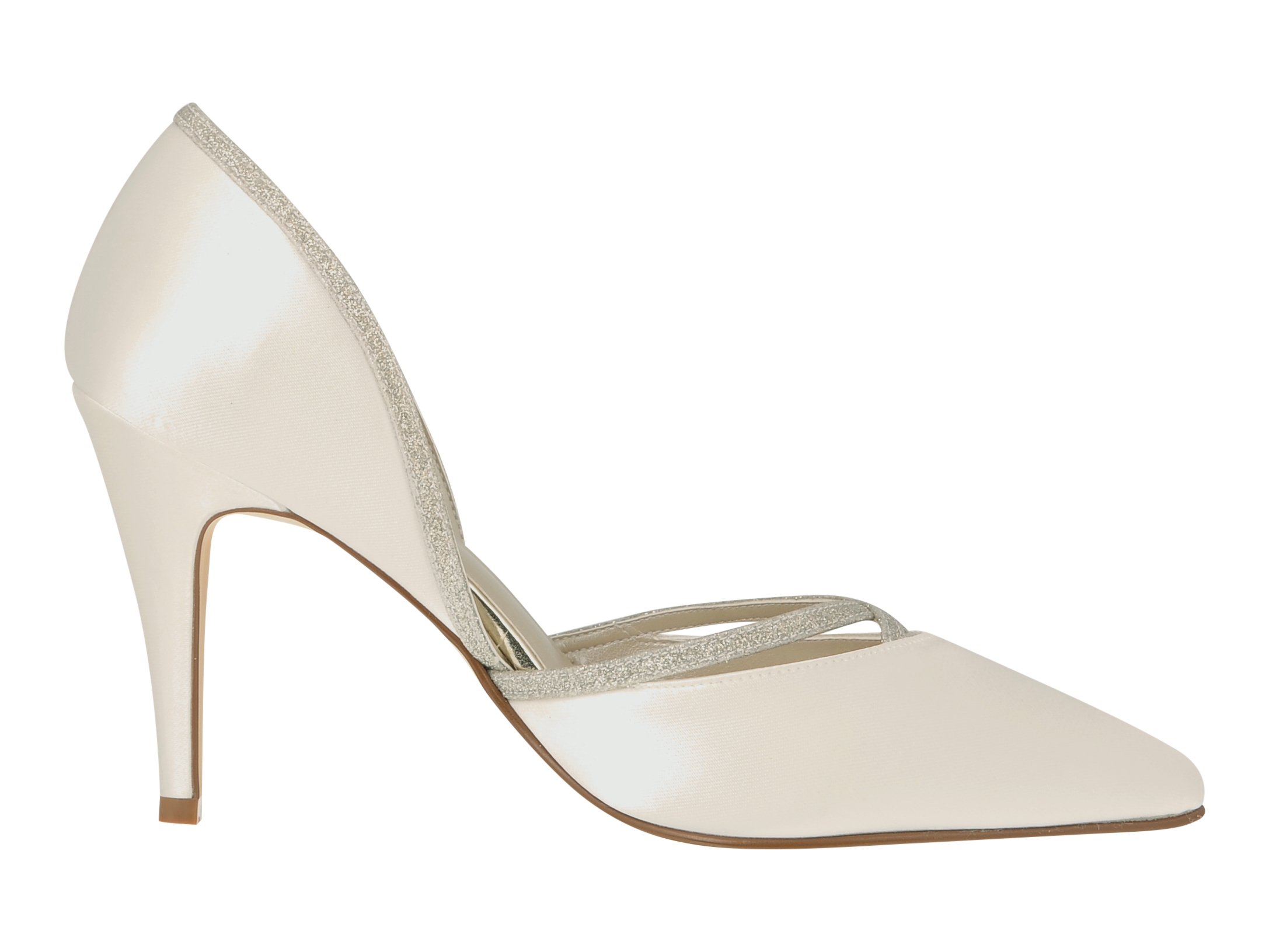 Rainbow Club Brautschuhe Georgia - High Heels - Ivory Glitzer Satin