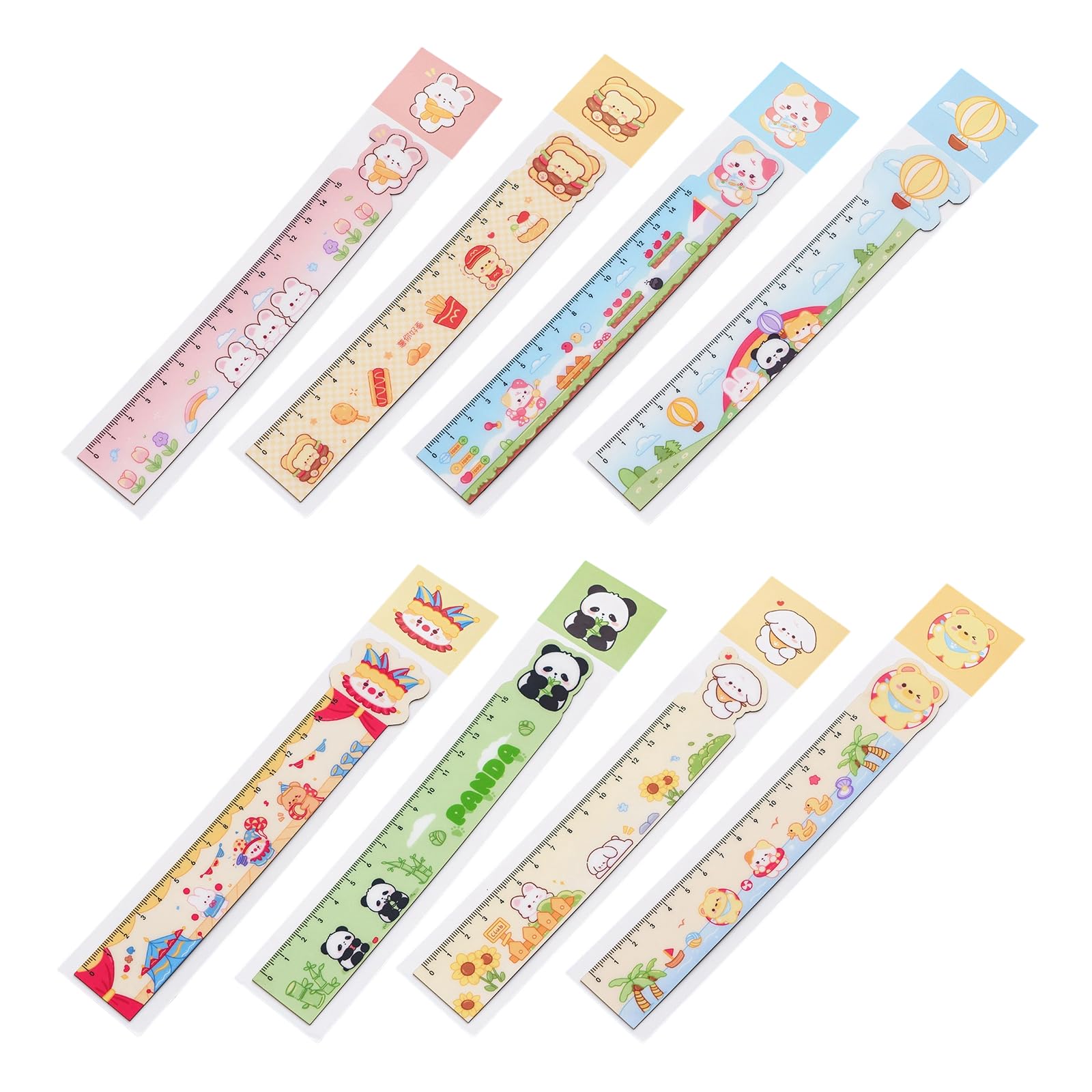 Rafgaldex Light 8Pcs Ruler Bendable Rulers Geometry Measuring Tool For Kid Student Drawing Scrapbooking School Project Cartoon Bendable Ruler Kids