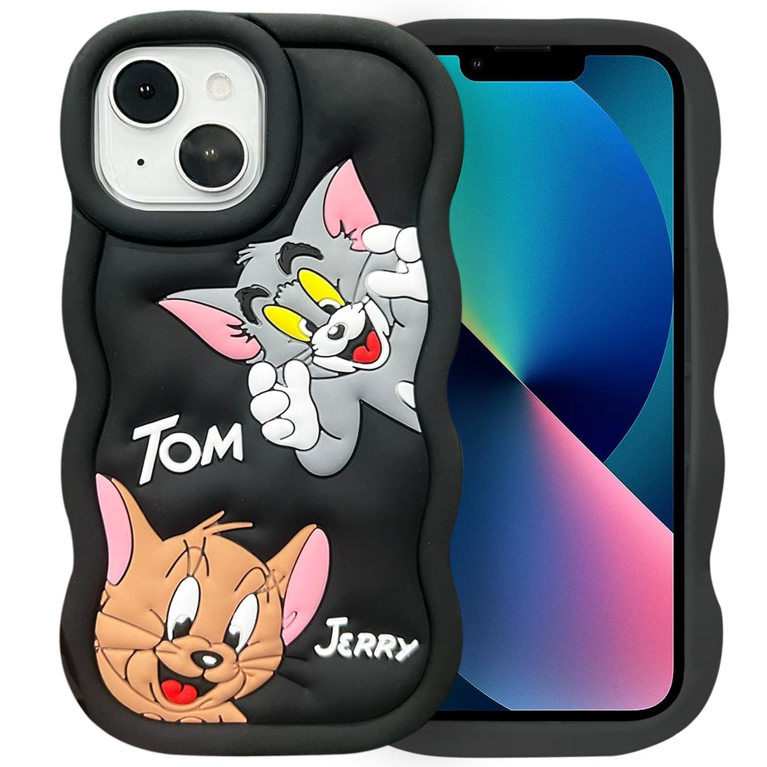 JBE) Compatible with iPhone 15 Plus/iPhone 14 Plus Cute 3D Cartoon Unique Cool Soft Silicone Designed case for iPhone 14Plus/15Plus (Black) (B0DD75SDL2) Amazon Price History, Amazon Price Tracker