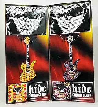 Amazon.co.jp: XJAPAN hide ギター型ウォールクロック イエローハート