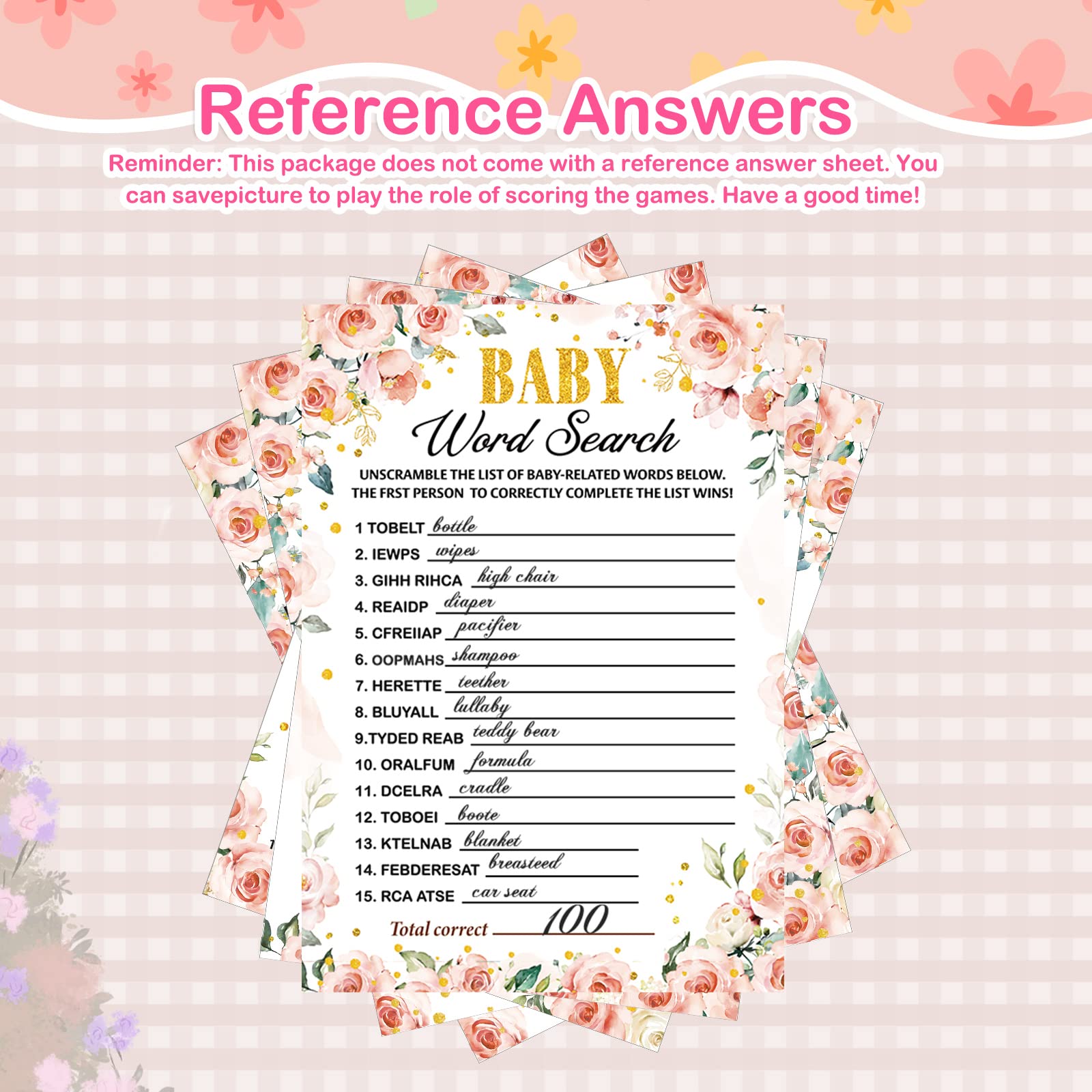 150-Piece Baby Shower Games Set - Includes Bingo, Don't Say Baby, Price Is Right & More For 25 Guests - View #3