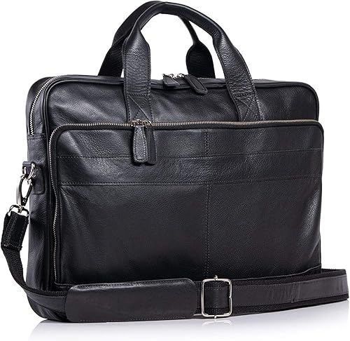 Maletín de cuero de 18 pulgadas portátil Messenger Bolsas para hombres y mujeres mejor maletín de oficina Satchel Bag