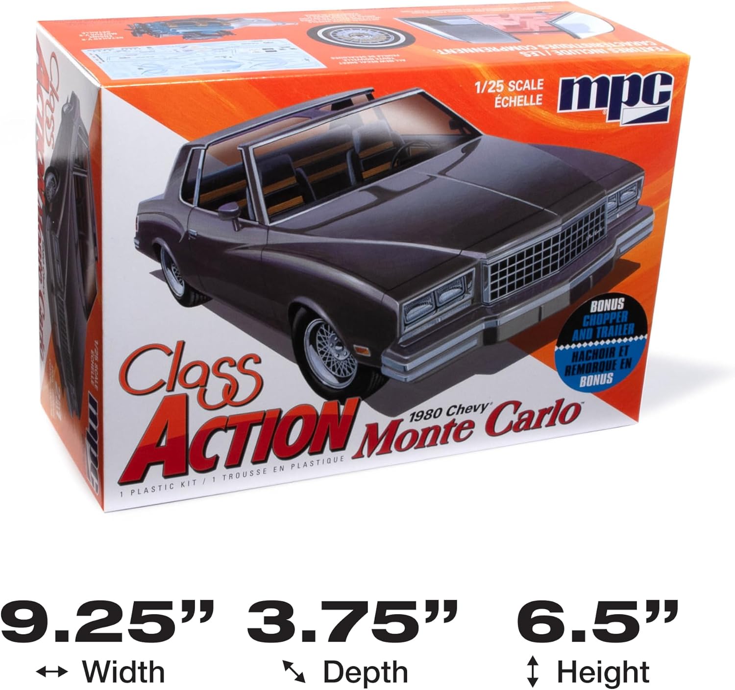 MPC 1980 Chevy Monte Carlo Class Action 2T 1:25 Scale Model Kit