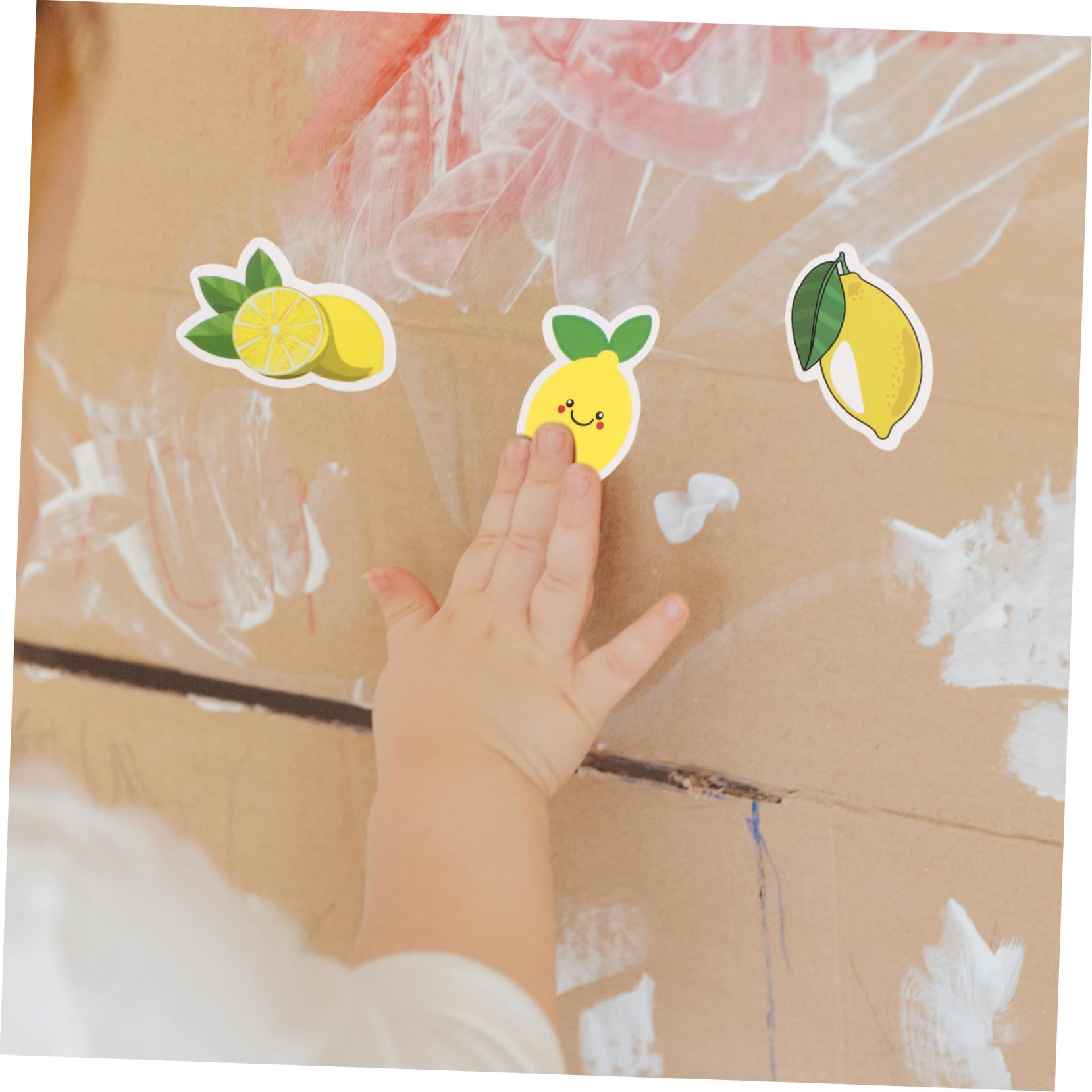 Mipcase 50 Pegatinas de Limón Adorables para Scrapbooking y Decoración, Autoadhesivas, Seguras para Usar en Ordenador y Maletas, Diseño Infantil Amarillo