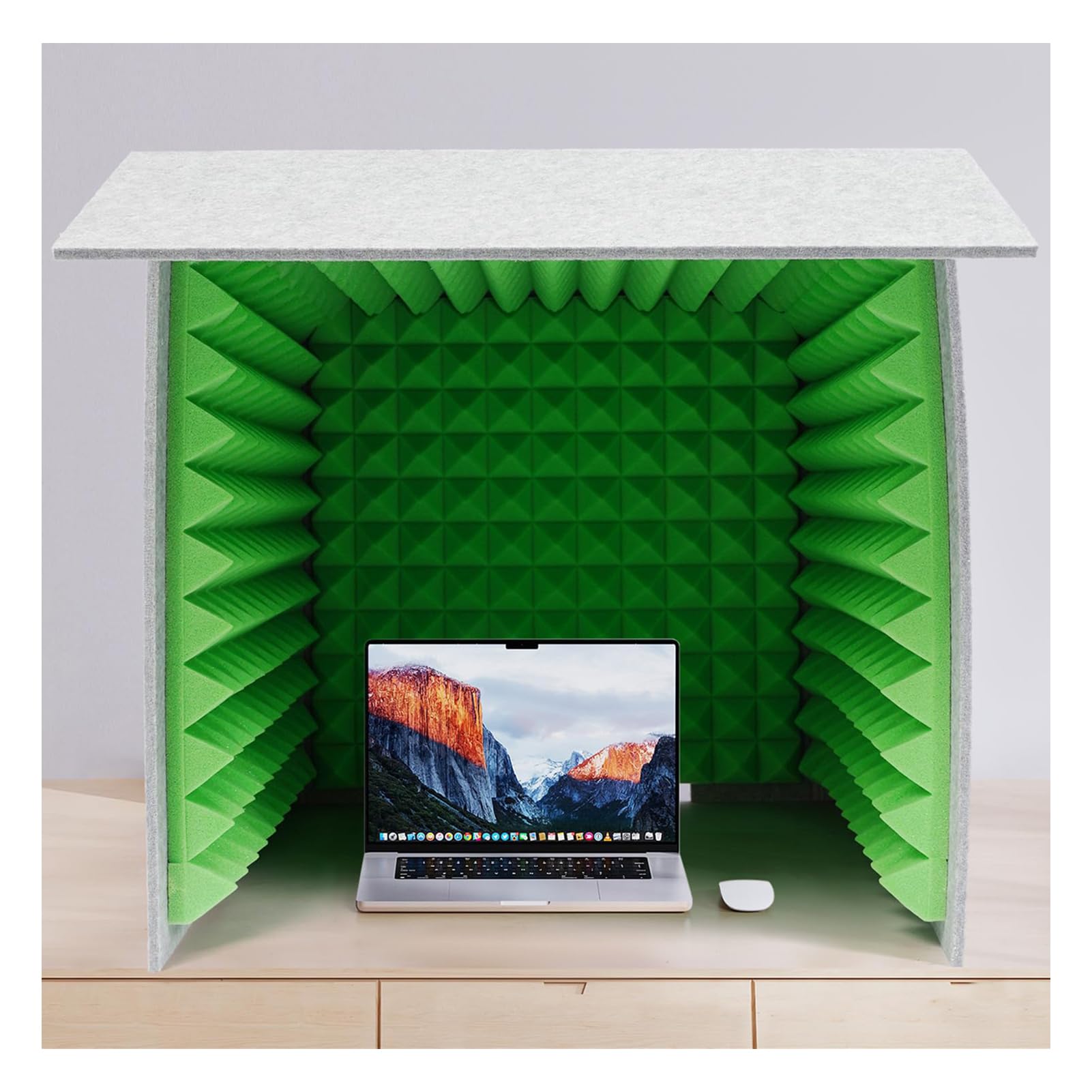 Cabina insonorizzata per la Registrazione vocale, Piccolo Studio di Registrazione Musicale, Pannelli in Schiuma fonoassorbente e fonoassorbente, Studio Portatile per Podcast Domestici, Verde