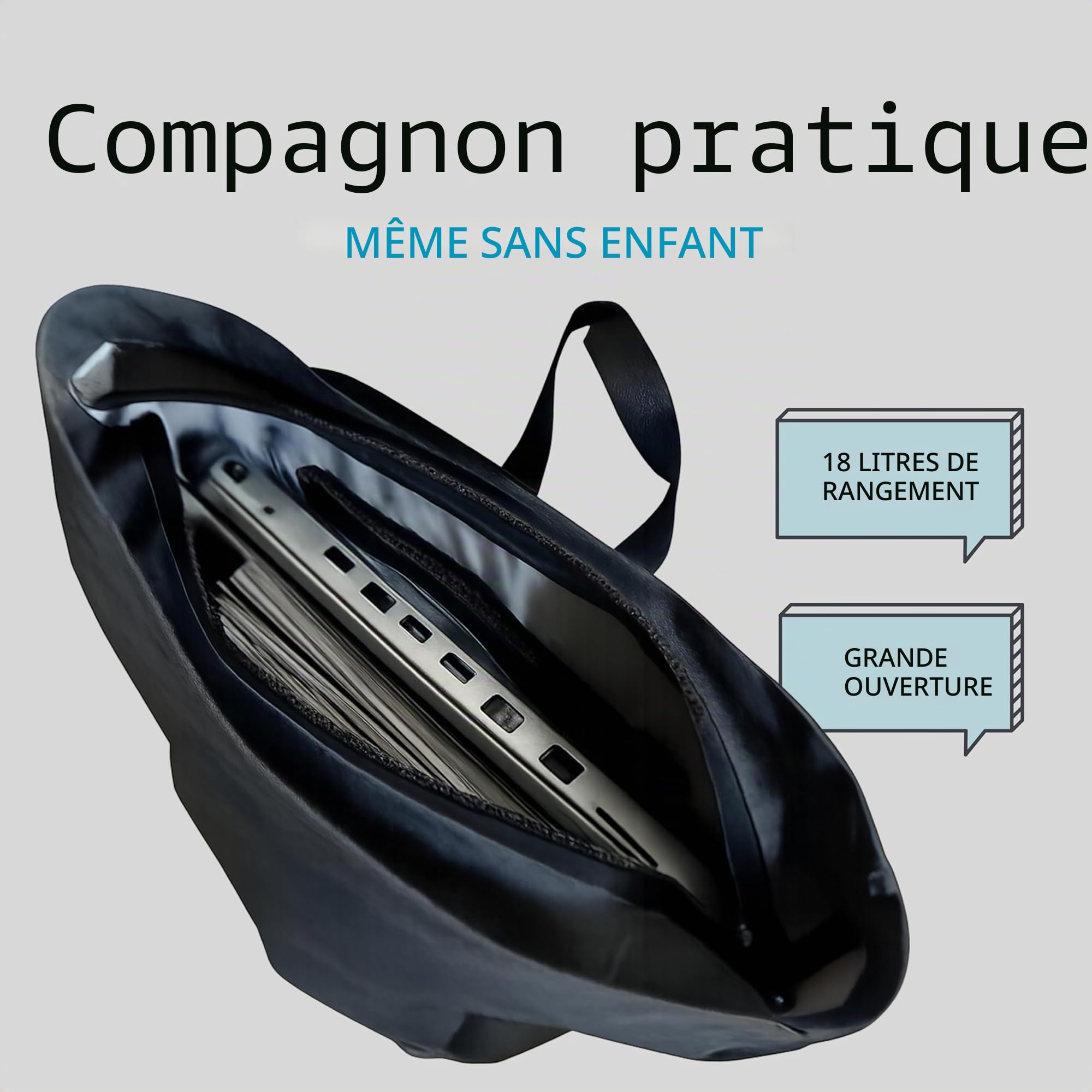 Sac à Dos Avec Porte-Bébé - Col Souple Le Plus Léger - Porte-Enfant Jusqu'à 25 kg - Randonnée à Partir de 2 Ans - Transport (Gris Chiné)