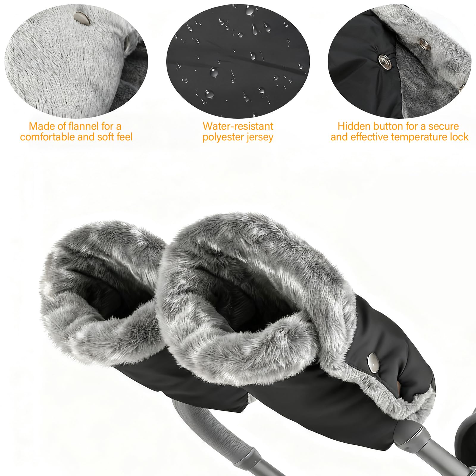 Guanti Passeggino Scaldamani per Passeggino, Scaldamani Passeggino, Antigelo Guanti Manicotto Guanti impermeabili,Impermeabili e Antiscivolo, Lavabile in Lavatrice,Accessori Passeggino Inverno