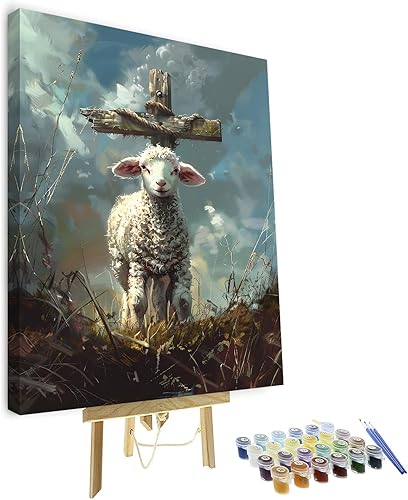 Miniatura 10 de Kit de pintura por números de playa con rocas para adultos, Moonbend DIY Kit de pintura al óleo, lienzo nocturno, pigmento acrílico, pintura de