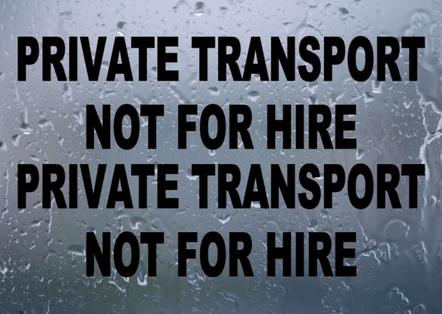 Private Transport Not for Hire Set of 2 Vinyl Decal Stickers Tractor Truck Tow Commercial Van Pick up Semi Decal Sticker Set (Black, 2 Sets)
