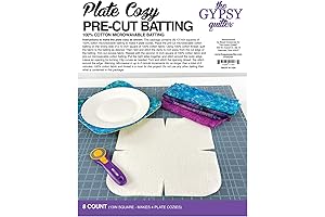 Plate Cozy Pre Cut Batting 8ct Cotton Bowl Cozy Batting