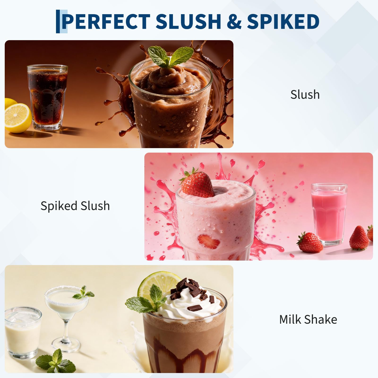Slush Maschine 3,0L Mit 5 Getränkemodi, Manuelle Temperaturregelung & Automatische Reinigung Für Slushies, Cocktails & Milchshakes