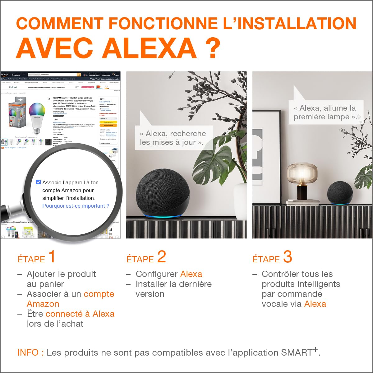 OSRAM prise intelligente WiFi avec Matter, compatible Alexa – ajout facile | , Plugs, dia, , pack de 4