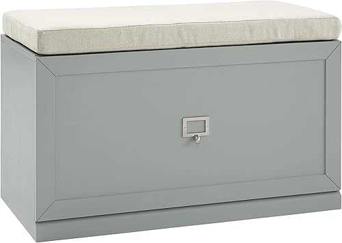 Crosley Furniture Harper Banco de almacenamiento para entrada, color gris